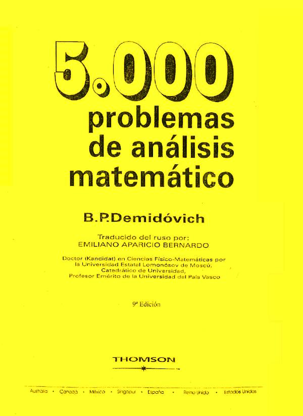 5000 Problemas De Análisis Matemático | Solucionarios